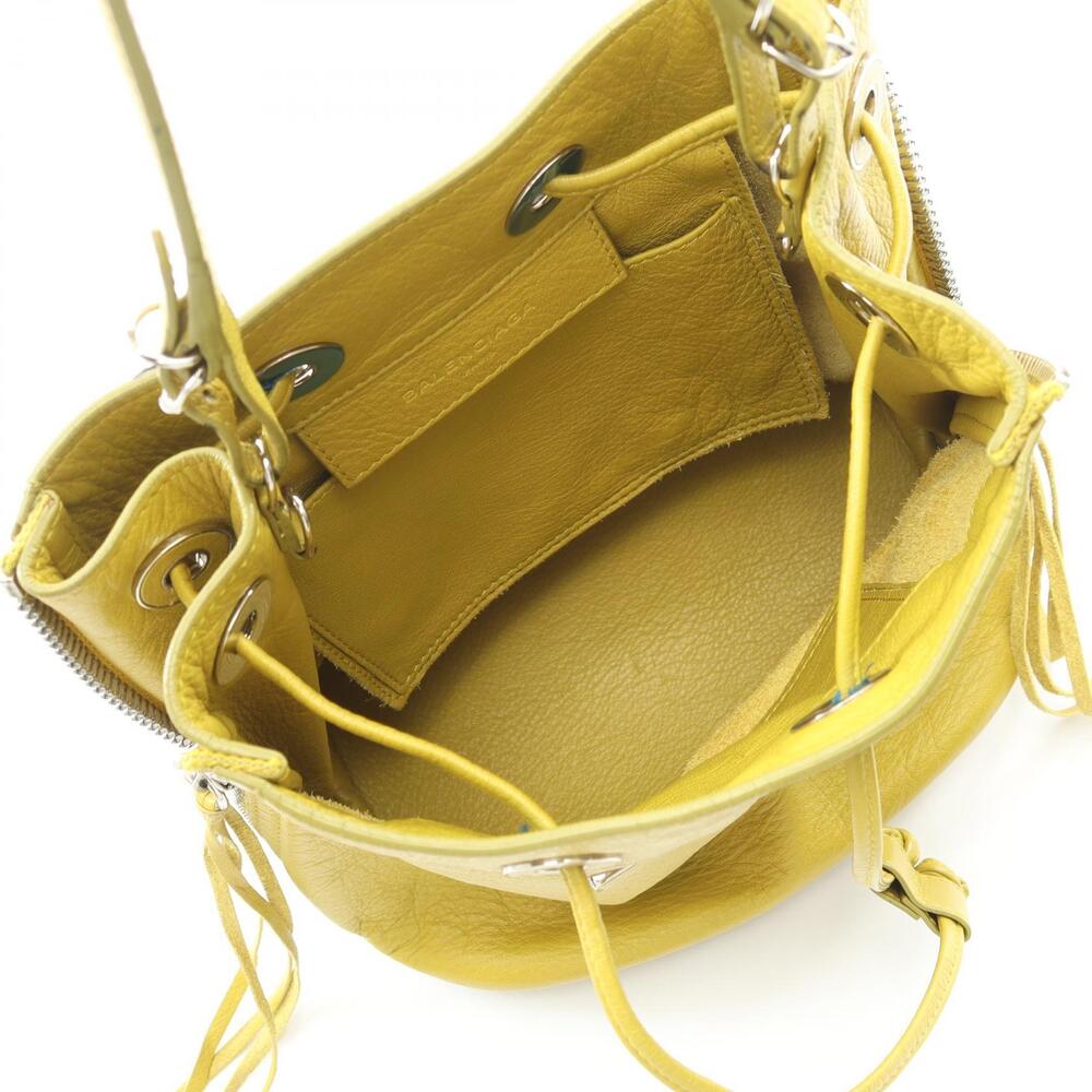 Balenciaga Handbag Plate Yellow Leather Bucket Paper - Picture 3 of 7